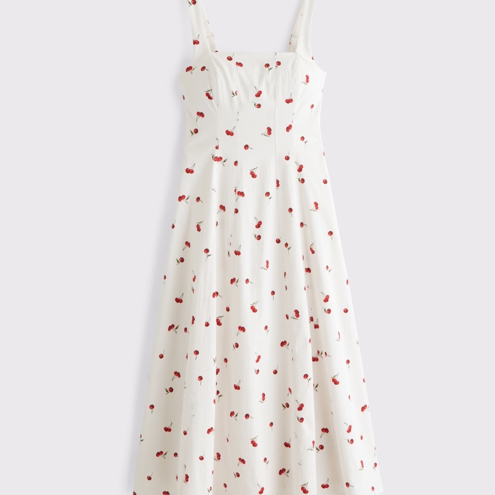 NWT Abercrombie Mila Stretch Midi Dress Size Large - Picture 4 of 13